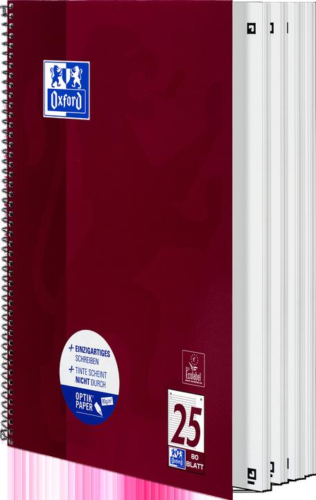 Produktbild Oxford Collegeblock (A4+, Liniert, Harter Einband)
