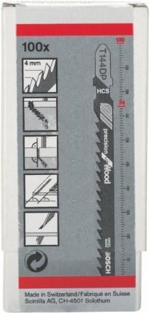 Actual product image Bosch Professional Zubehör PRO Wood precise T144DP Jigsaw blade, 100 mm, 100 pcs.