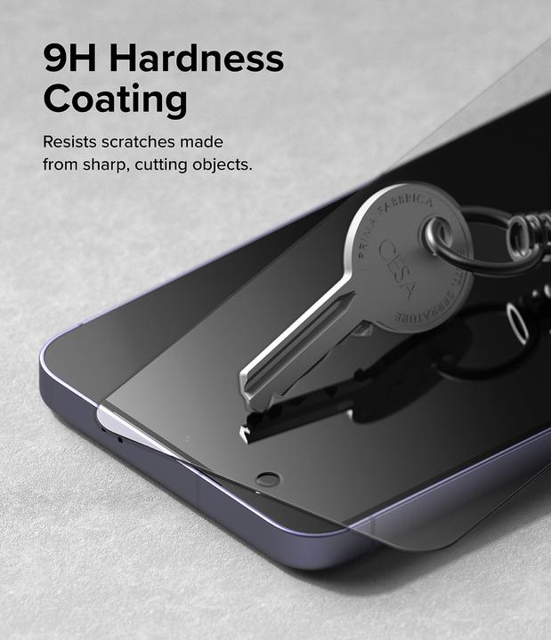 Actual product image Ringke Screen Protector for Galaxy S24 Plus EASY SLIDE TEMPERED GLASS 2 pack, w installation Jig (2 Piece, Samsung Galaxy S24+)