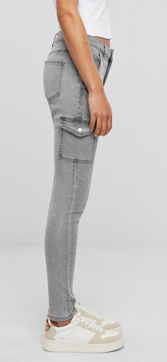 Actual product image Cloud 5ive Cloud5ive ladies high waist cargo jeans trousers with washed look - 131275 (L)