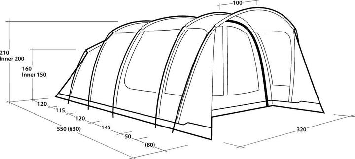 Produktbild Outwell Greenwood 5 (Tunnelzelt, 24.30 kg, 5 Personen)