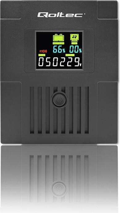 Actual product image Qoltec Zasilacz awaryjny UPS | Monolith | 1500VA | 900W | LCD | USB (1500 VA, 900 W, Line-interactive UPS)