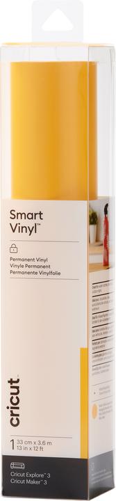 Cricut Film in vinile Smart Permanent 33 x 366 cm, 1 pezzo, Giallo