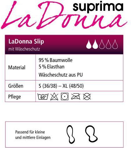 Immagine prodotto Suprima La Donna Lo slip femminile con protezione intima nero (1 x, M)