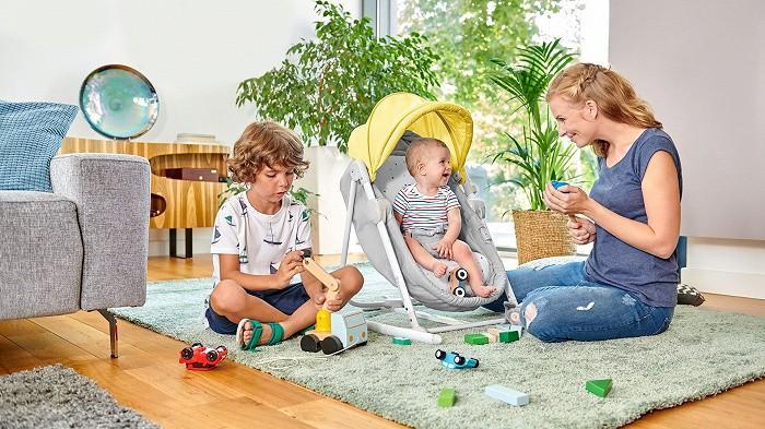 Actual product image KinderKraft UNIMO UP 5in1 bouncer yellow