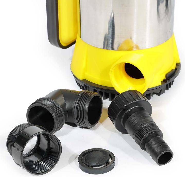 Produktbild Wiltec 3in1 Flachsaugpumpe 400W Schmutzwasserpumpe 8000l/h Tauchpumpe Schwimmer (Schmutzwasserpumpe)