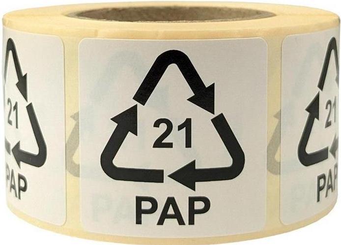 Actual product image Transpak Labels for Italy dimensions 35x35mm adhesive film white self-adhesive imprint 21 PAP (otherwise