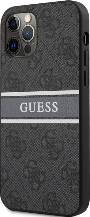 Guess Copertina rigida 4G a strisce stampate (Apple iPhone 12 Pro Max)