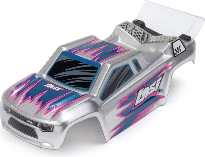 Produktbild Losi Micro-T 2S 1/28 2WD RTR Stadium Truck (Akku & Ladegerät enthalten), Silber (RTR Ready-to-Run)