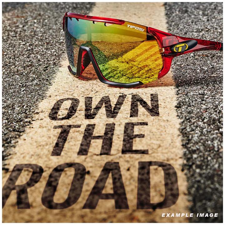 Actual product image Tifosi Optics sled sunglasses (Matt white, Smoke, Clear, Ac Red)