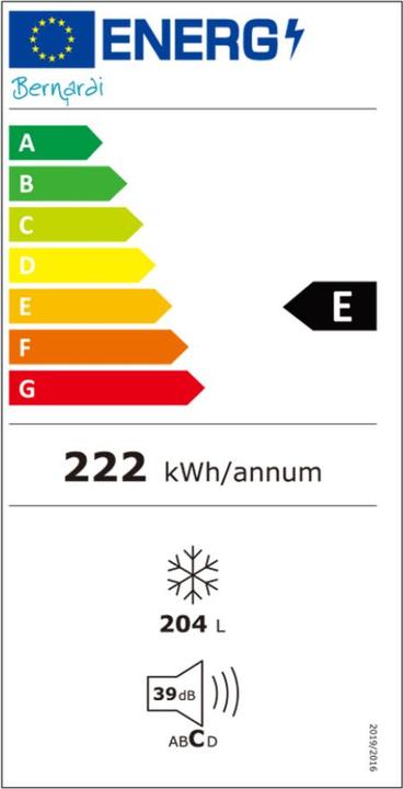 Energie-Label Kibernetik Gefrierschrank FSP (Freistehend, 204 l)