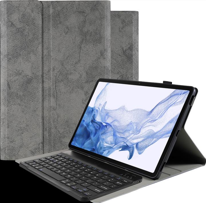 Produktbild Cazy Tastatur Hülle Kompatibel mit Samsung Galaxy Tab S8+ - Schutz Etui mit magnetisch Abnehmbarer (Eng. Int., Galaxy Tab S8+)