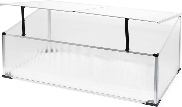 Produktbild Wiltec Frühbeet Alu 100x60x40cm Frühbeetkasten Gewächshaus Treibhaus arretierbar