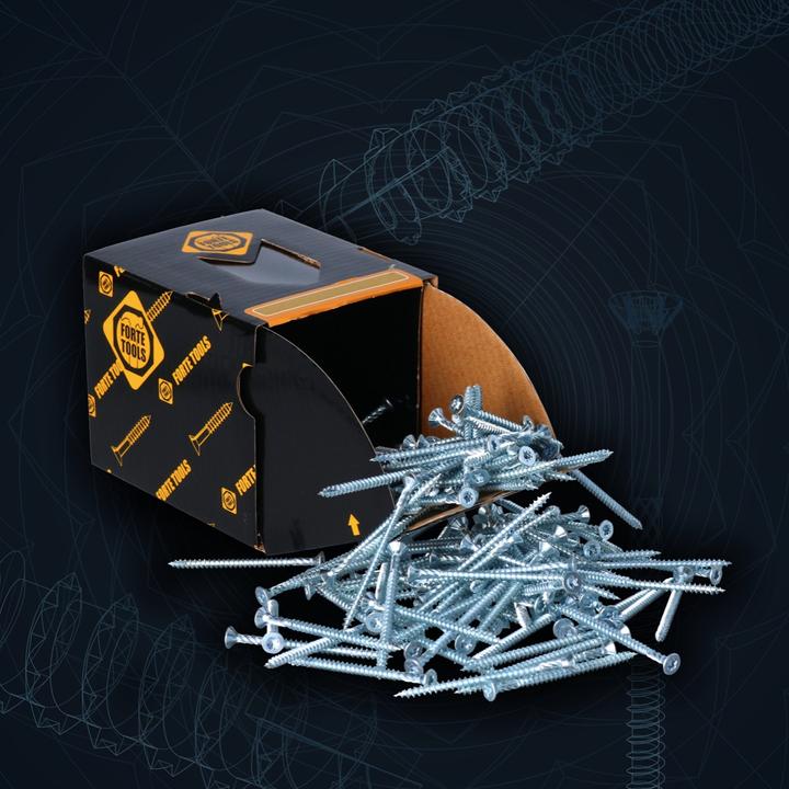 Actual product image Forte tools CHIPBOARD SCR T15 3.5X20 WHITE ZN(200) (200 Screws per piece)