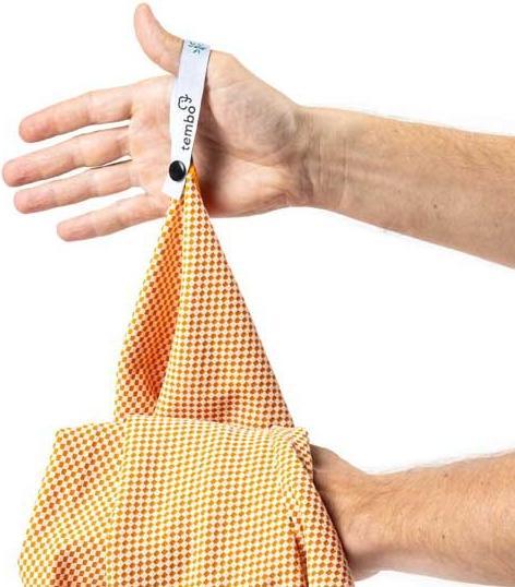 Immagine prodotto Tembo Asciugamano da viaggio in bambù con fibre di carbone attivo Arancione L