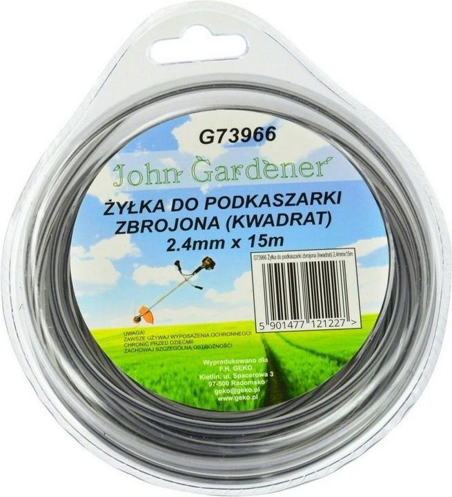 Actual product image GEKO Reinforced lawn mower string, 2.4 mm, 15 m, square profile, nylon