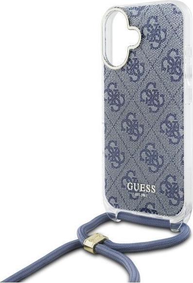 Produktbild Guess GUHCP16SHC4SEB iPhone 16 6.1" niebieski/blue hardcase Crossbody Cord 4G Print
