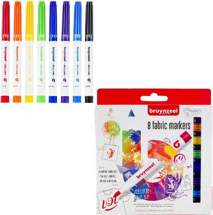 Image du produit Bruynzeel Marqueur textile 8 pièces (Multicolore, 8 x)