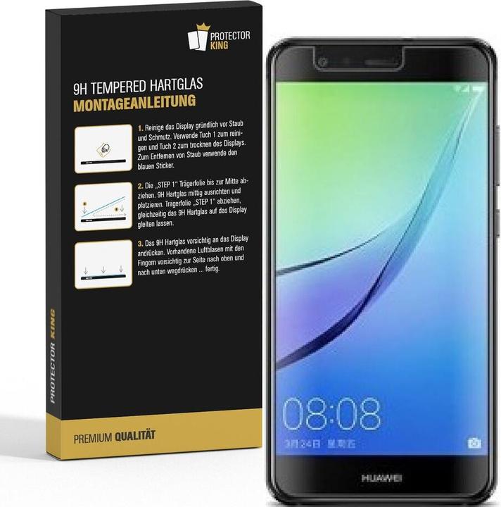 Produktbild Protectorking 3x echtes Tempered 9H Panzerhartglas 3D KLAR (3 Stück, Huawei Nova Lite)