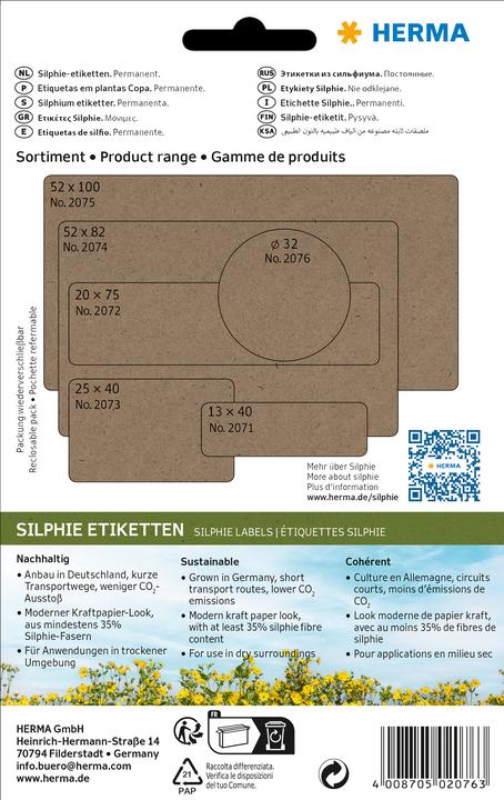 Produktbild HERMA Graspapier Markierungspunkte