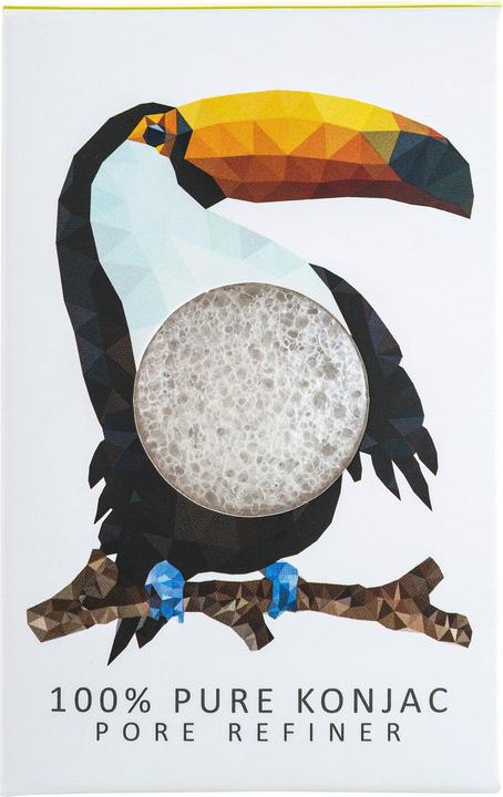 Image du produit The Konjac Sponge Co. Mini Pore Refiner Rainforest Toucan pour tous les types de peau (Chiffons de nettoyage)