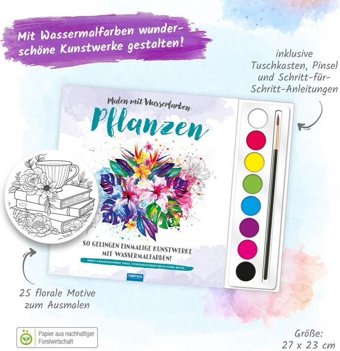 Produktbild Malen mit Wasserfarben Pflanzen