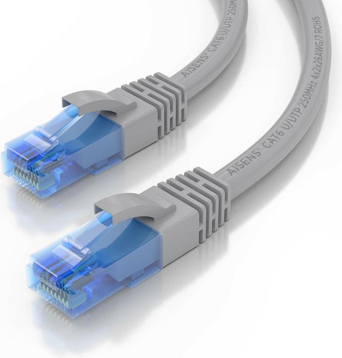 Image du produit Aisens CABLE RED LATIGUILLO RJ45 CAT.6 UTP AWG26 CCA GRIS 30CM (U/UTP, CAT6, 0.30 m)