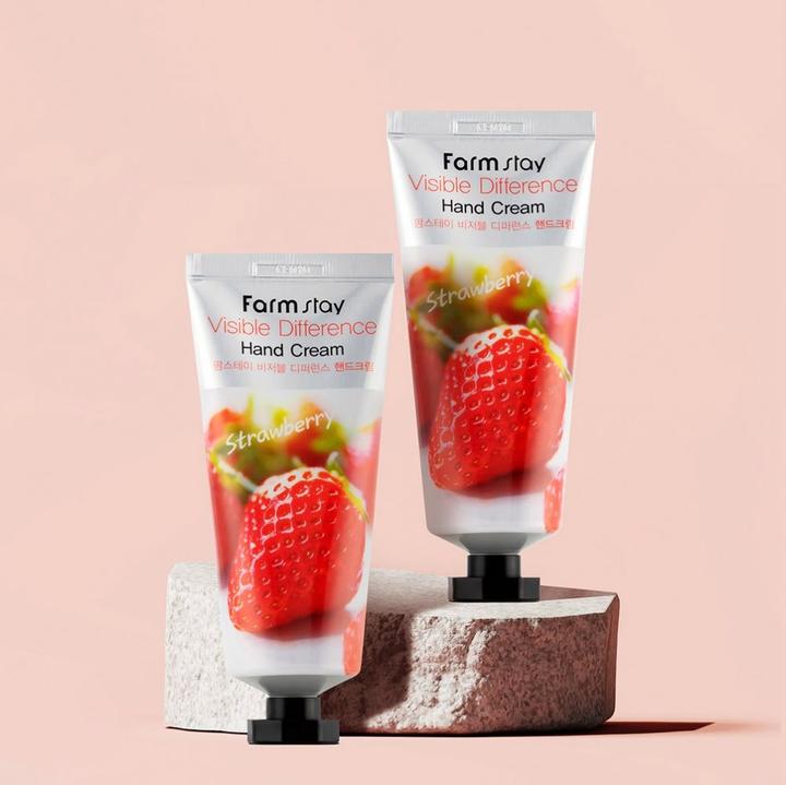 Immagine prodotto Farmstay Vissible Difference Crema Mani alla Fragola 100Ml (100 ml)