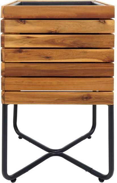 Image du produit Mendler Jardinière HWC-L25, carrée 60x33x33cm Outdoor acier acacia, marron (33 cm)