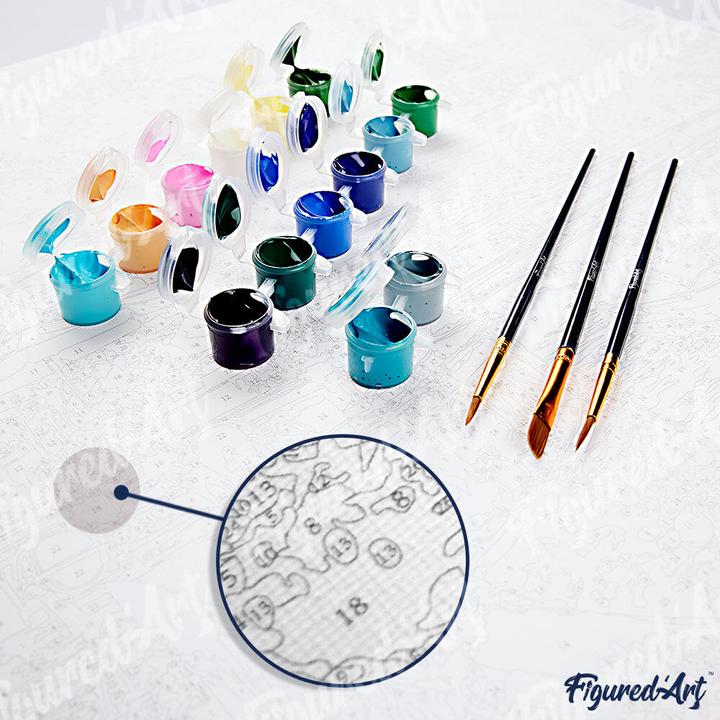 Actual product image Figured'Art Paint by Numbers - Colorful Owl