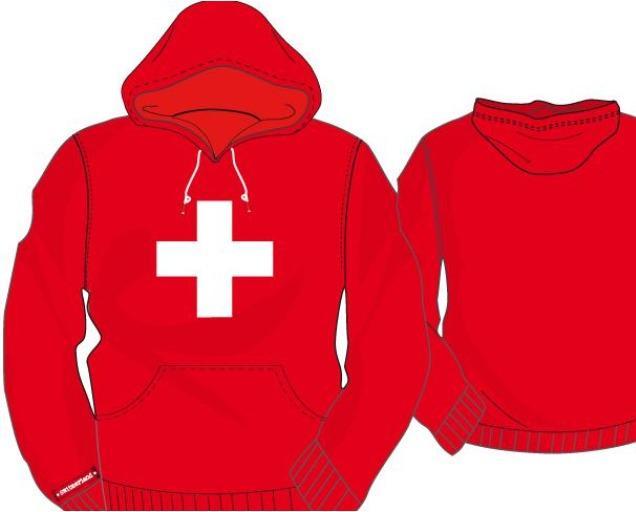 Immagine prodotto CreaDiva Hoodie Schweizerkreuz unisex L (L)