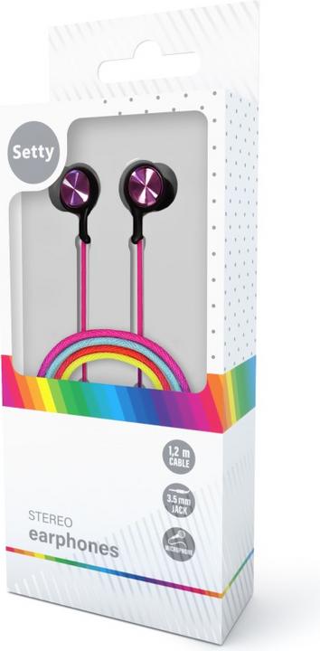 Produktbild Setty Kabelgebundene Ohrhörer SPD-J-313 Regenbogen (Kabelgebunden)