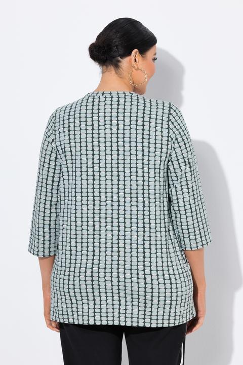 Produktbild Ulla Popken Shirt, grafischer Druck, A-Linie, Rundhals, 3/4-Arm (46, 48)