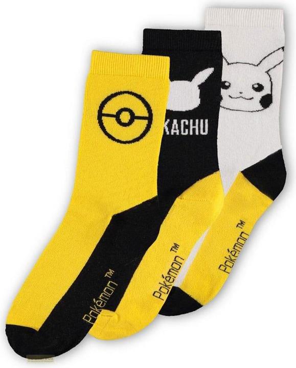 Difuzed Pokemon Socken 3er-Pack Pikachu 39-42 (2er Pack, 39 - 42)