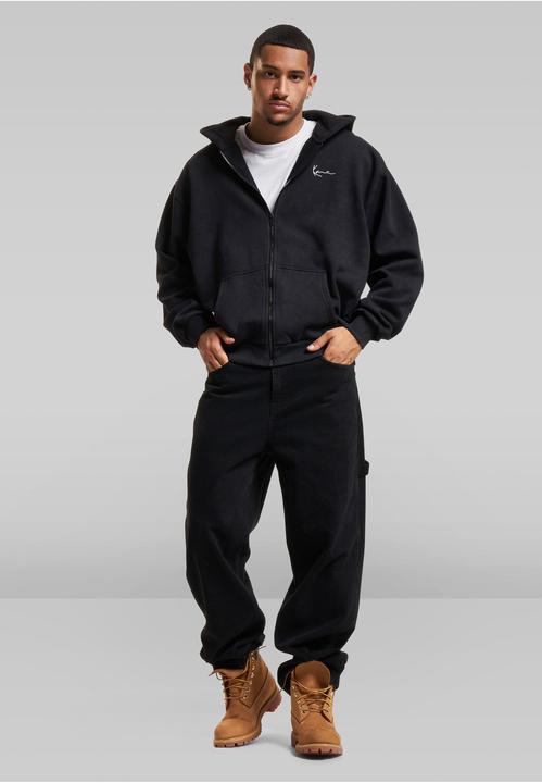 Actual product image Karl Kani KM234-055-1 Chest Signature OS Washed Heavy Sweat Wolf Full Zip Jacket (XXS)