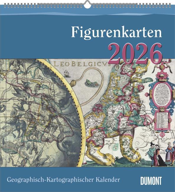 Produktbild Geographisch-KartographischerKalender2026-Figurenkarten-Wand-Kalendermit (45 x 48 cm, Harter Einband, Deutsch)