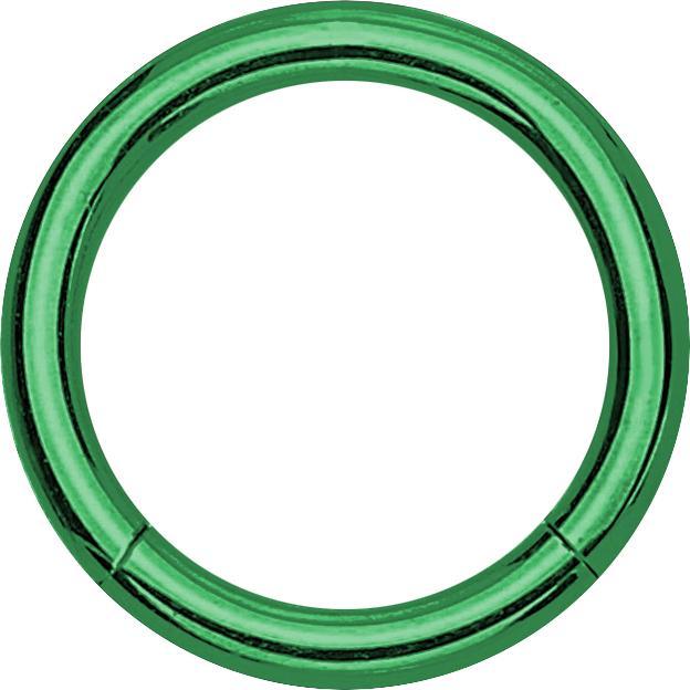 Produktbild Star Piercing Segmentring klappbar grün (ohne Messing, Chirurgenstahl 316L)