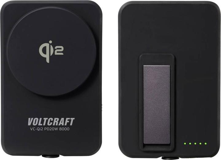 Produktbild Voltcraft VC-Qi2 PD20W 8000 Powerbank 8000 mAh Fast Charge LiPo Schwarz Statusa (8000 mAh)