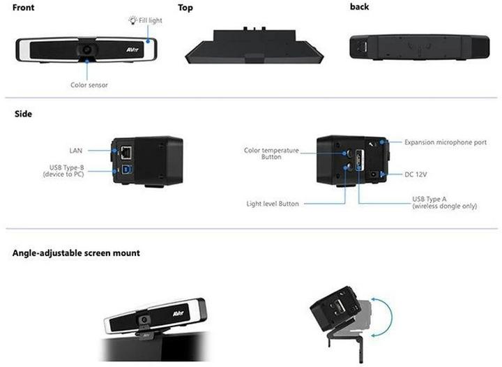 Actual product image AVer VB130 Collaboration Bar 4K 60 fps