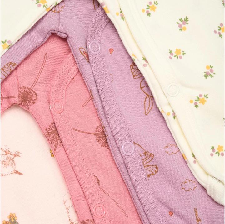 Actual product image Pippi Wrap-around long-sleeved bodysuit set of 4 Dusty Rose size 68 (68)