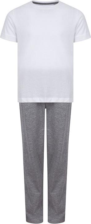 Heather grey, White