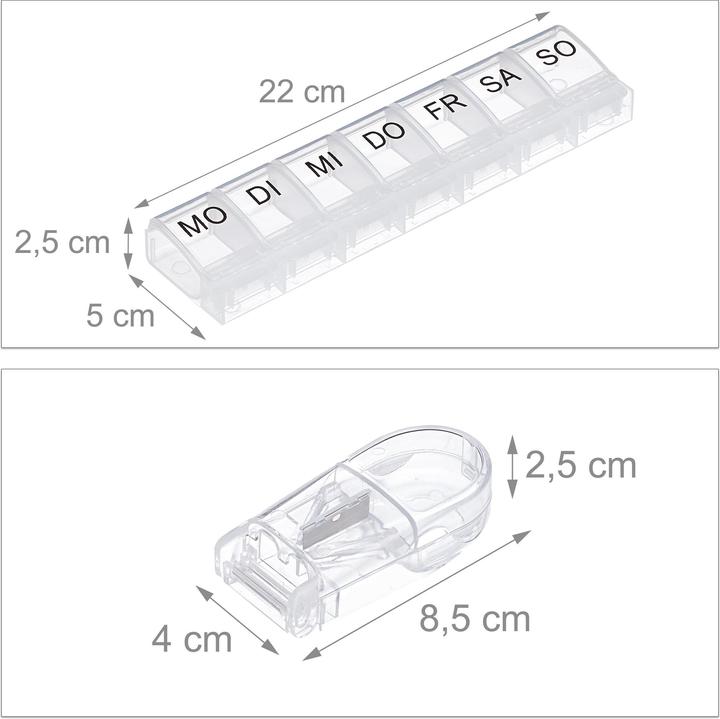 Actual product image Relaxdays Pill Box & Cutter