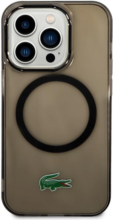 Immagine prodotto Lacoste LCHMP14XULOK Custodia rigida per iPhone 14 Pro Max 6,7" in pelle/nero Trasparente MagSafe (Apple iPhone 14 Pro Max)