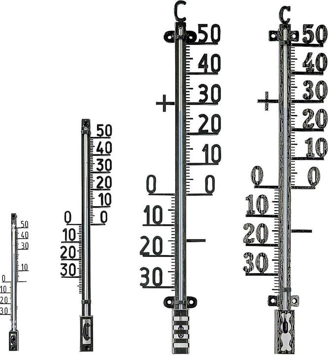 Image du produit TFA Thermomètre intérieur/extérieur en métal inoxydable 42cm