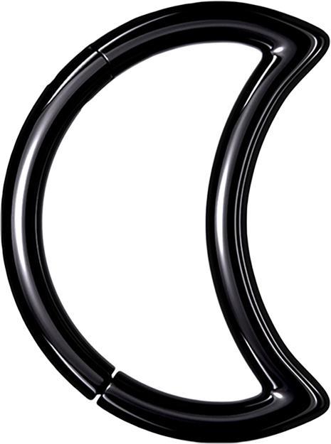 Produktbild Star Piercing Micro Segmentring klappbar schwarz Mond (Chirurgenstahl 316L, ohne Messing)