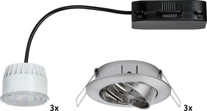 Produktbild Paulmann LED-Einbauleuchte 3er Set 20.4 (1290 lm)