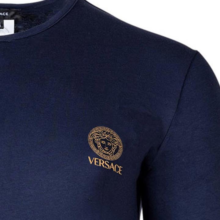 Immagine prodotto Versace T-Shirt Long Sleeves Round Neck Jersey Topeka Bi-Stretch Cotton Organic New Logo (3XL)