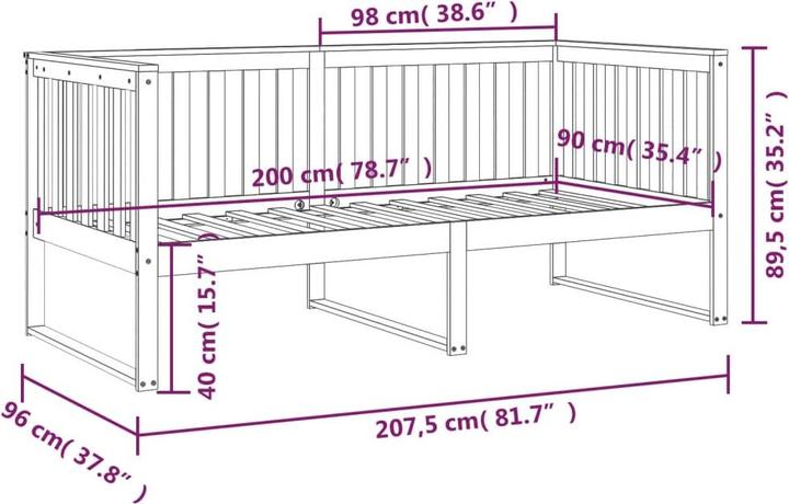 Produktbild VidaXL Bridger (90 x 200 cm)