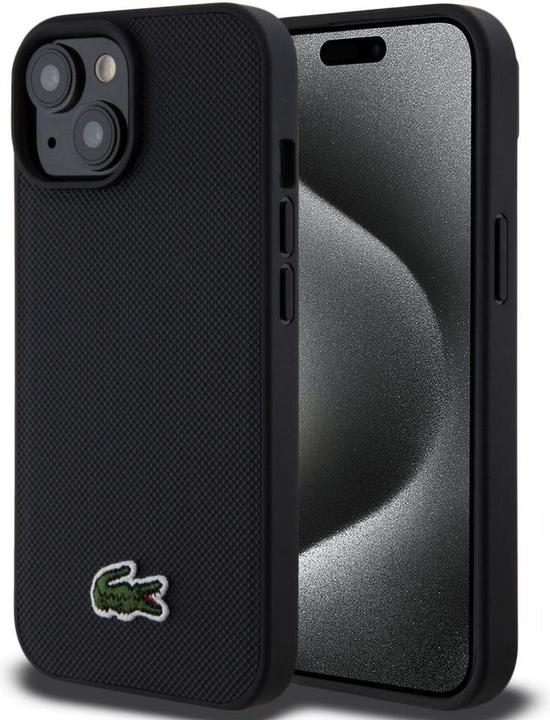 Produktbild Lacoste LCHMP15SPVCK iPhone 15 / 14 / 13 6.1" czarny/black hardcase Iconic Petit Pique MagSafe (Apple iPhone 14, Apple iPhone 15, Apple iPhone 13)