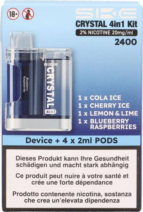 Produktbild SKE Crystal 4in1 Kit (Blaubeere, Cola, Kirsche, Fisch, Himbeere)